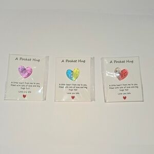 Heart Pocket Hug Cards Set Of Three Ombre